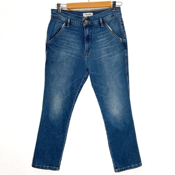 FRAME Anthropologie Le Slender Straight Women's Jeans Sz 28 inseam 26 thistle - Picture 1 of 7